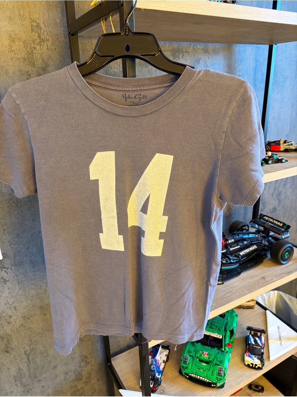 Brandy Melville Lavender women’s  Tee with White '14' Graphic